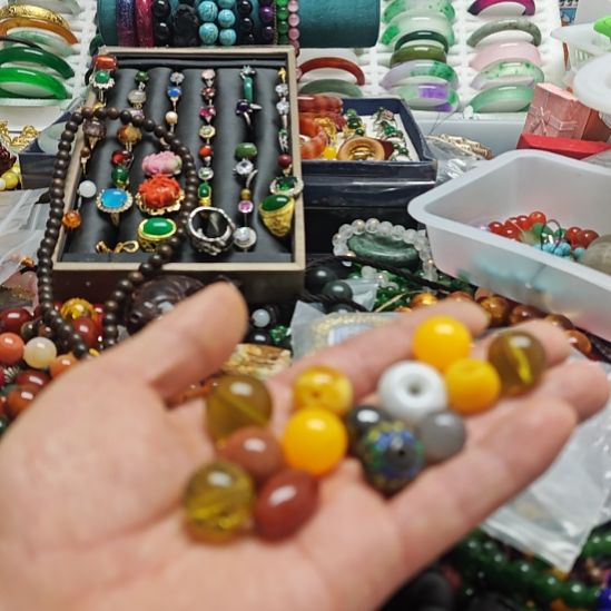 玛瑙/玉髓合金颈饰