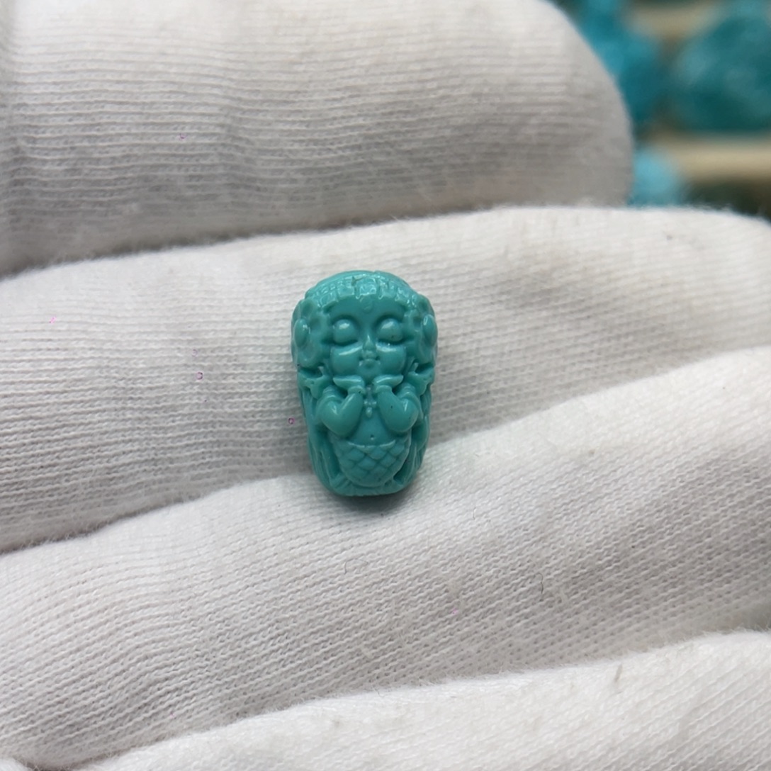 绿松石未镶嵌颈饰卡9.5-14.7-8