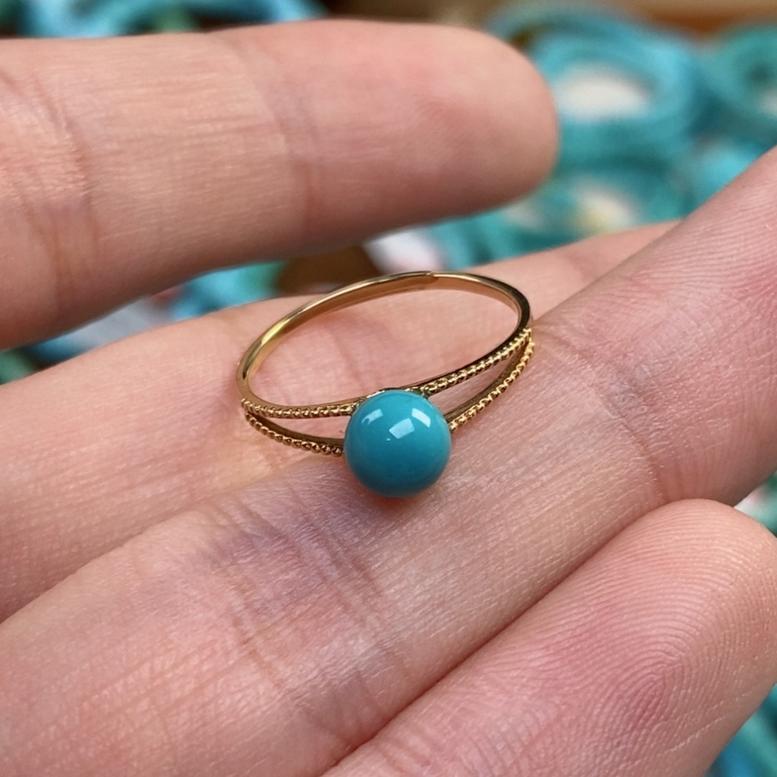 未镶嵌绿松石戒指