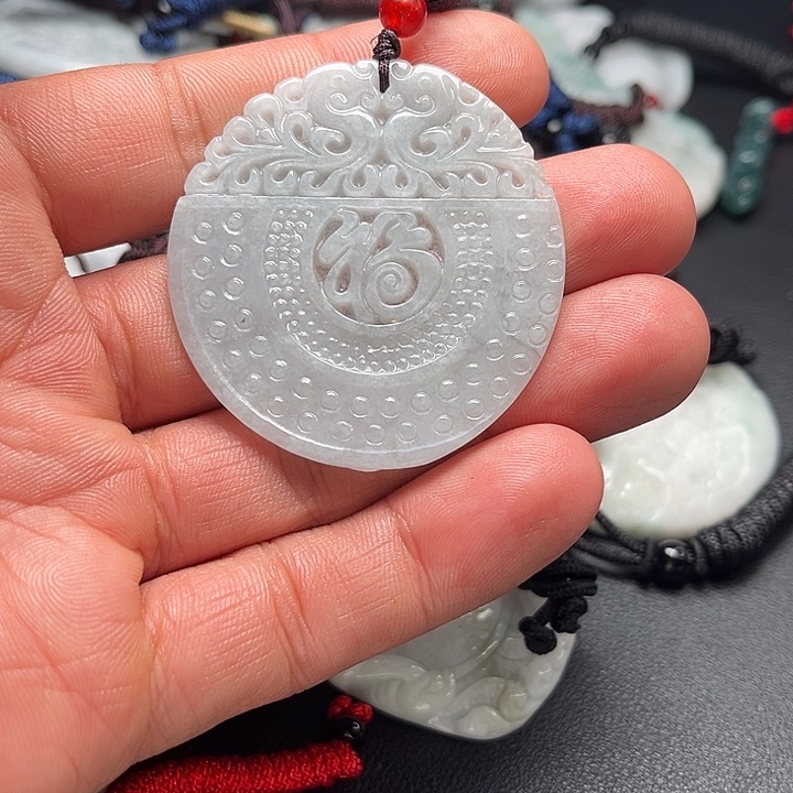 翡翠颈饰未镶嵌天然緬甸翡翠吊墜