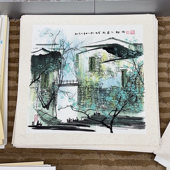国画花鸟的翅膀和羽毛的
