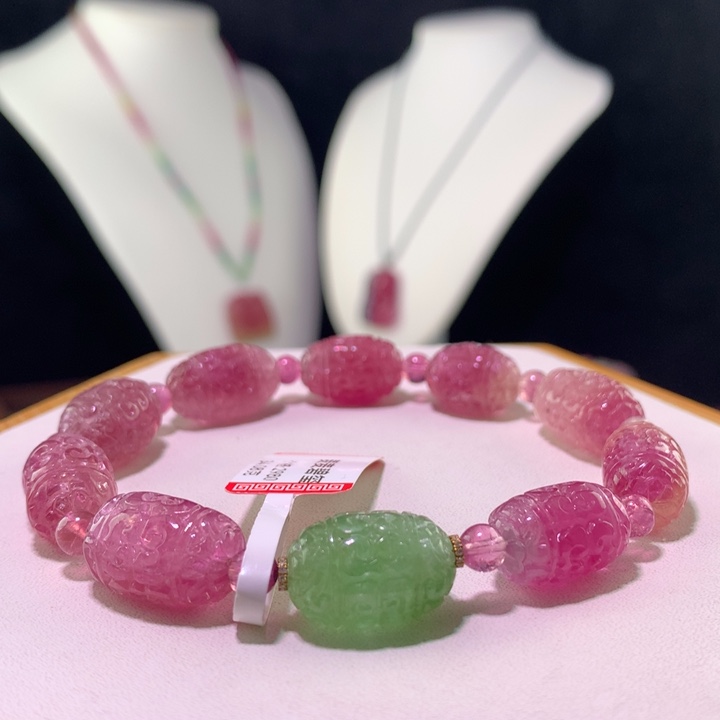 双色碧玺手链未镶嵌