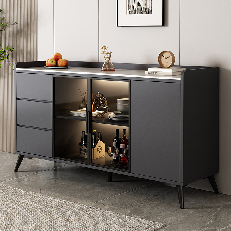 实木餐边柜收纳柜家用,现代简约,新中式酒柜,轻奢茶水柜,