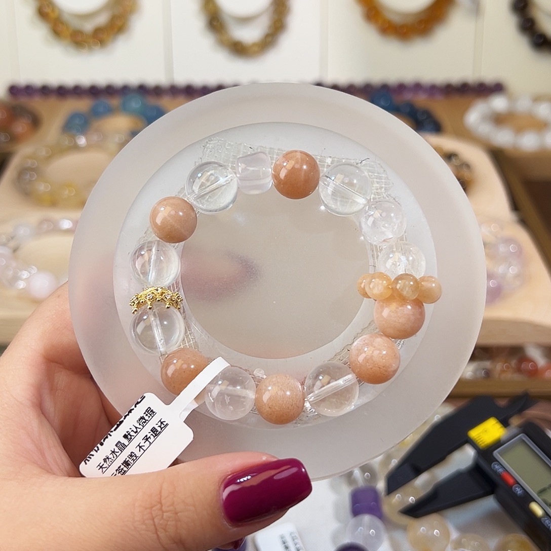 水晶合金手链太阳石卡11-12