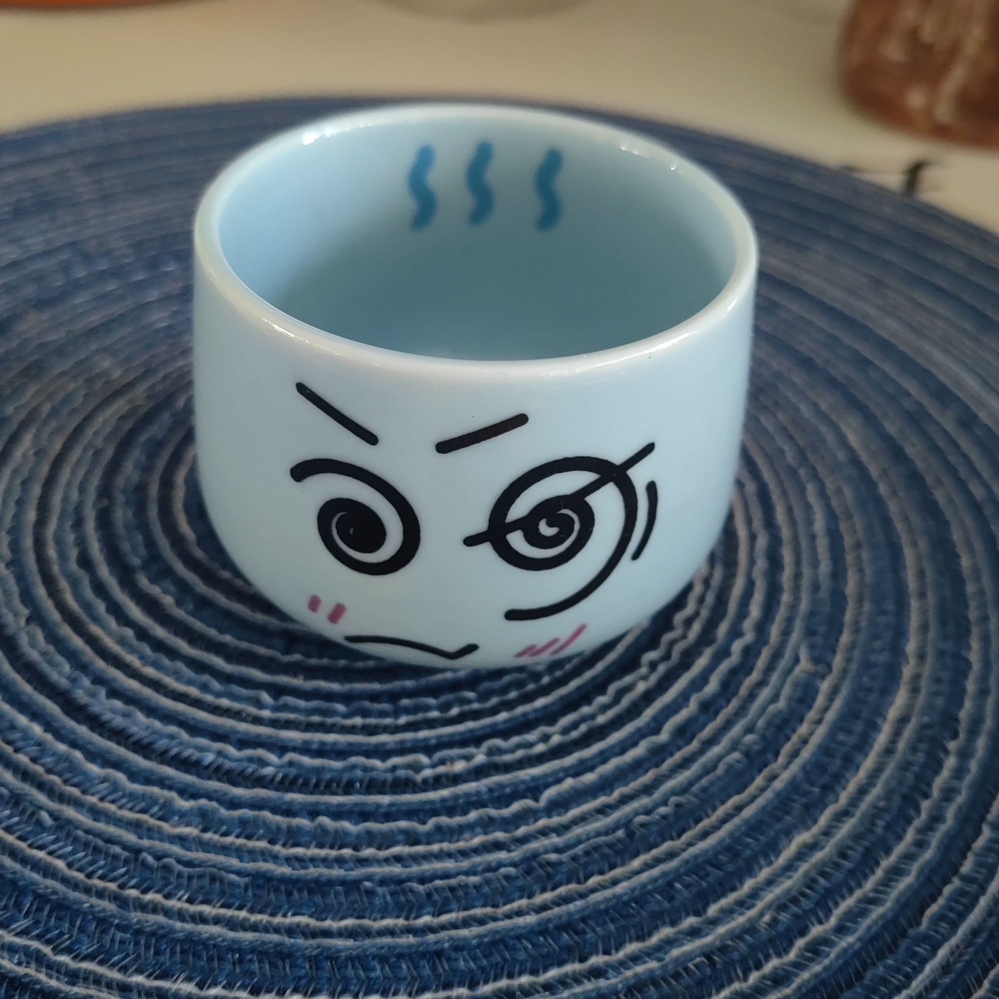 2号链接精美陶瓷复古民族风中古饰品民族风日本回流蓝色手绘