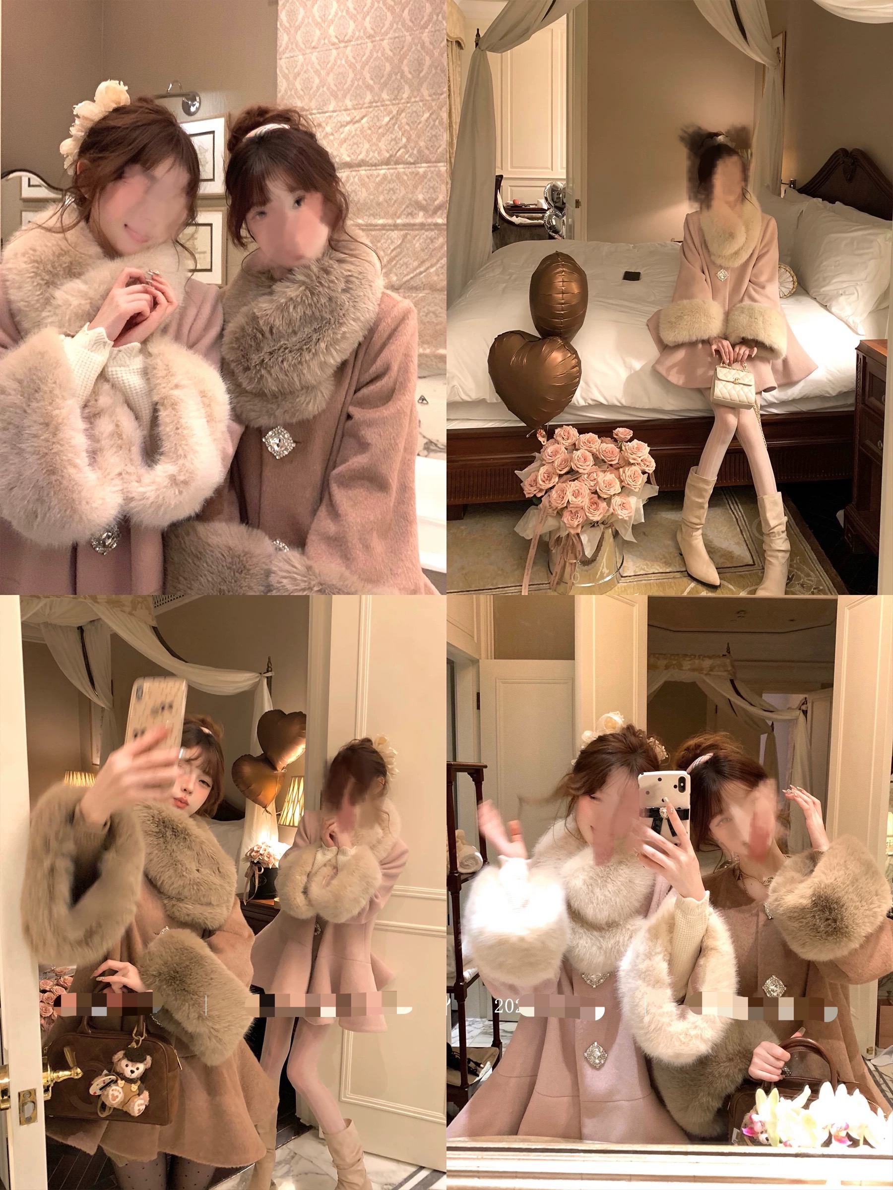 清妍 昭和千金 主推款*雪国羊毛斗篷大衣千金感短款毛呢外套2997