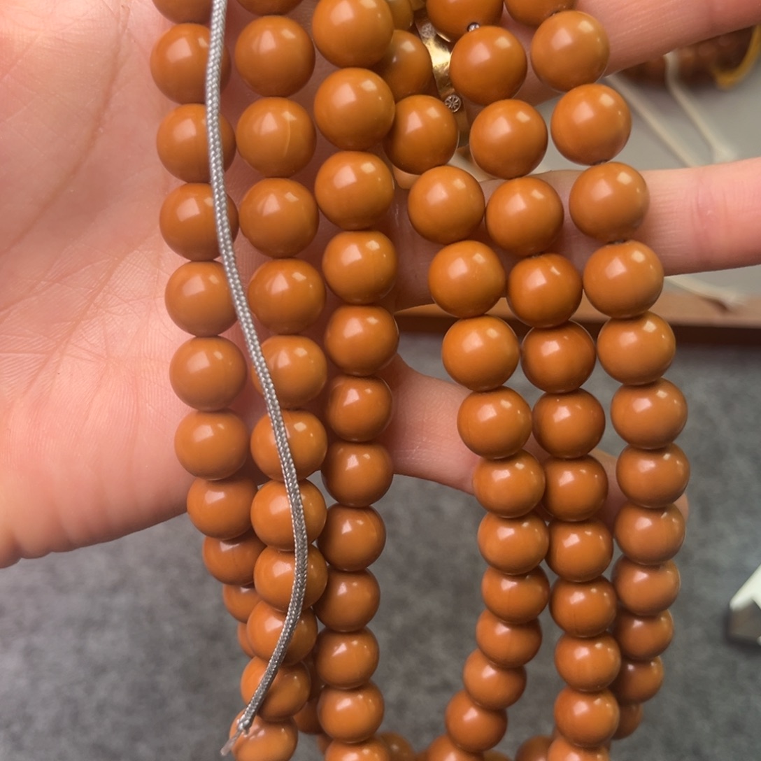 菩提籽类正圆光珠脖挂 1.0 左右