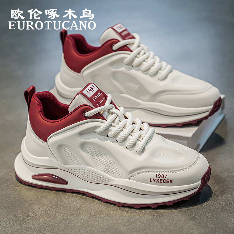 欧伦啄木鸟EUROTUCANO男鞋秋季时尚休闲老爹鞋男士厚底运动阿甘鞋