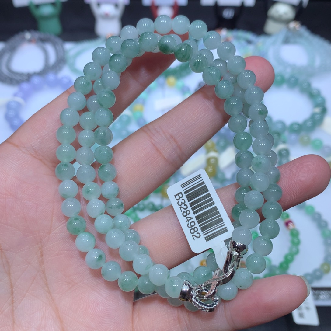 翡翠未镶嵌手串天然