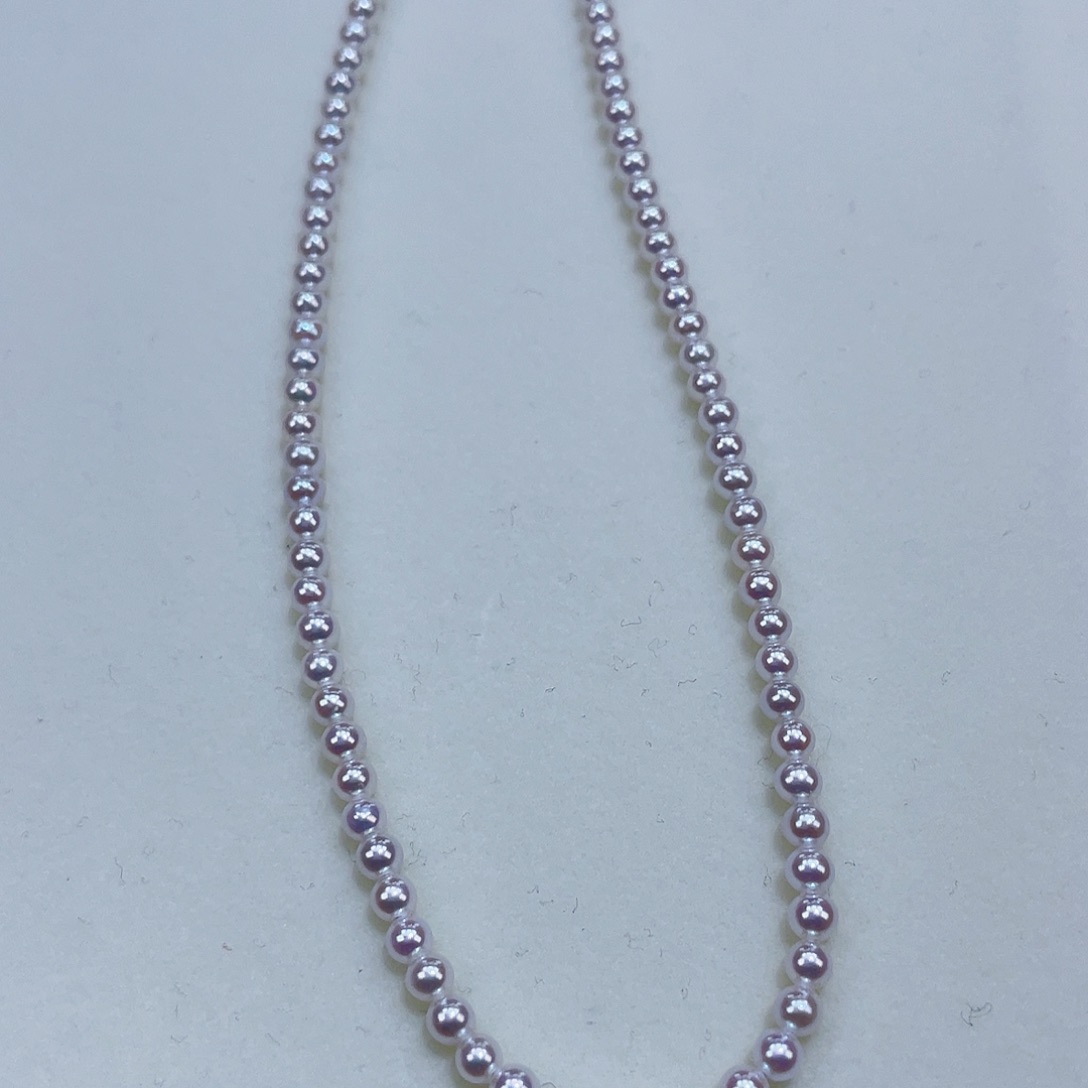 淡水珍珠颈饰银S925镶嵌3.5m爆亮亮瞎眼小灯泡光！孤品