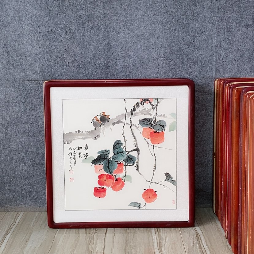 【闪购商品】国画书画作品带框65×65厘米