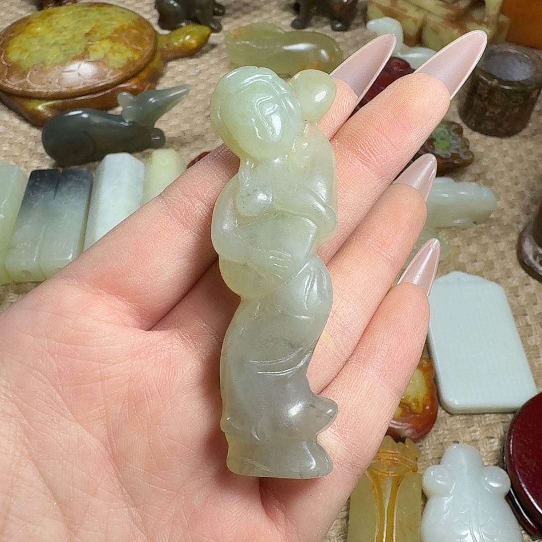 白玉菩提吊坠挂件