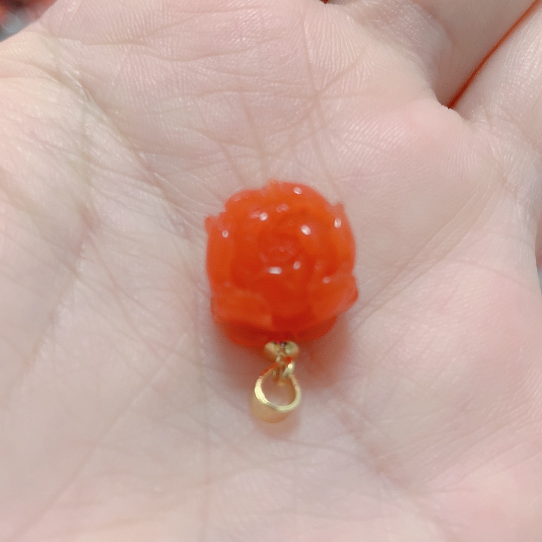 南红玛瑙吊坠(不含链)银S925镶嵌