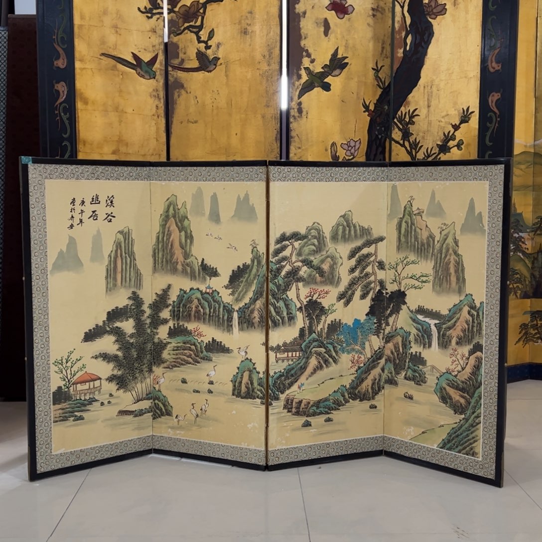 绘画屏风框画生活美学