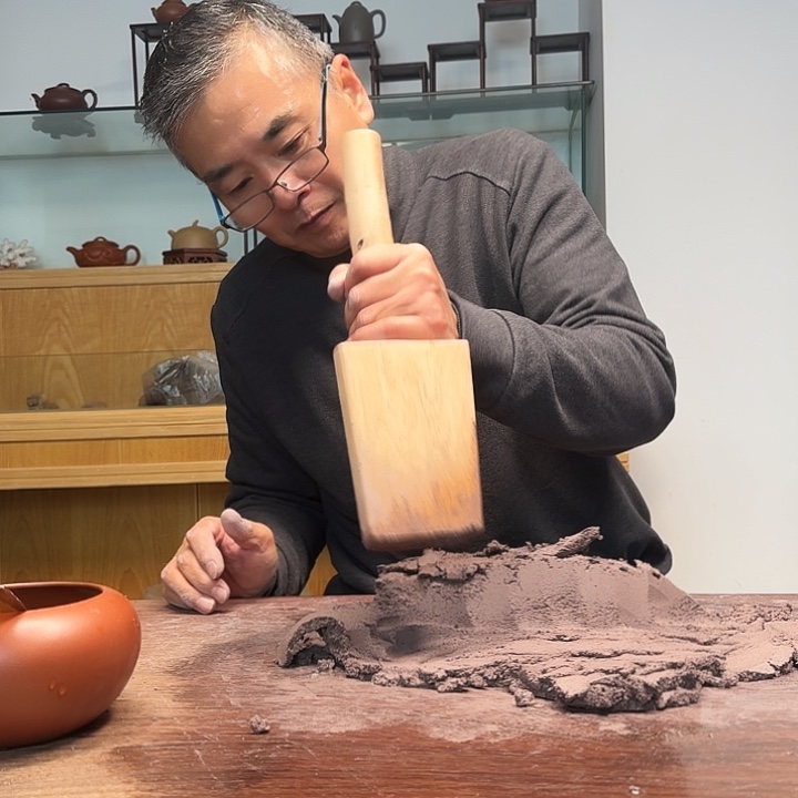 紫砂茶杯全手工制作黄龙山底槽青