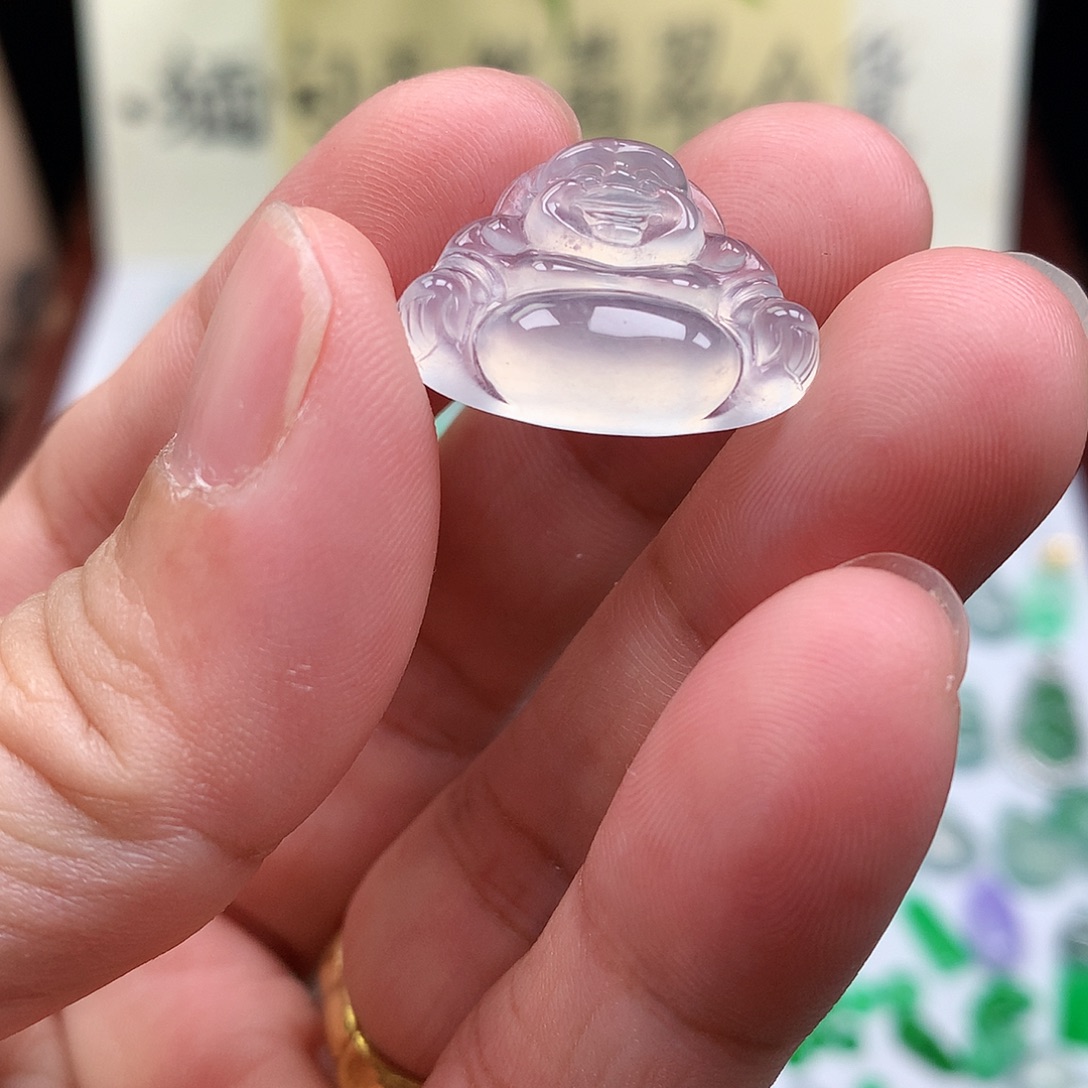 翡翠裸石缅甸天然A货翡翠冰种佛公