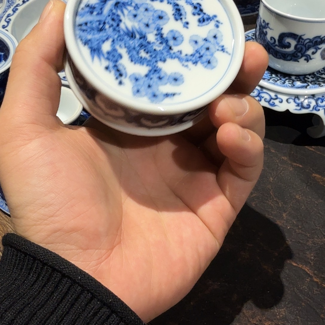 ****】摆件陶景德镇高端松竹梅