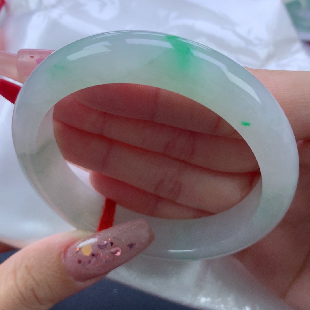 翡翠手镯未镶嵌56.7正圈