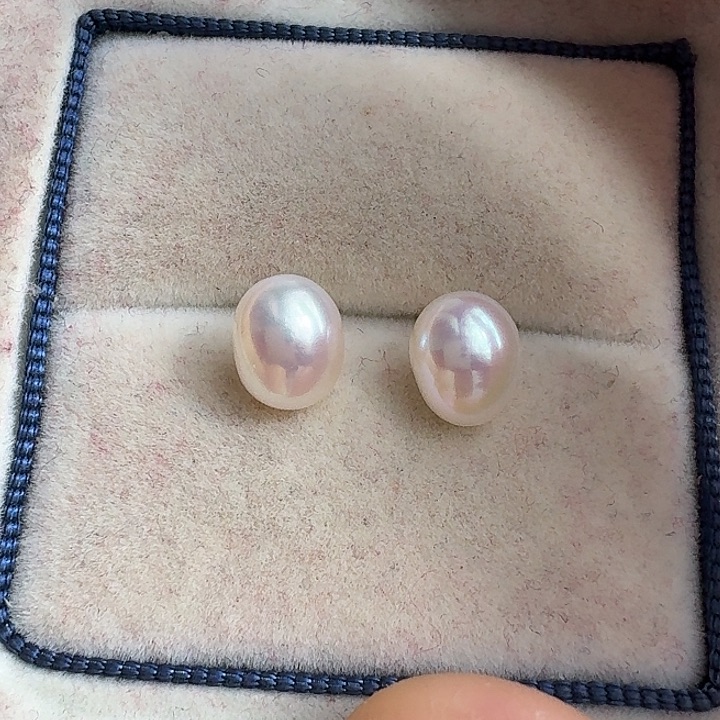 耳饰淡水珍珠银S925镶嵌