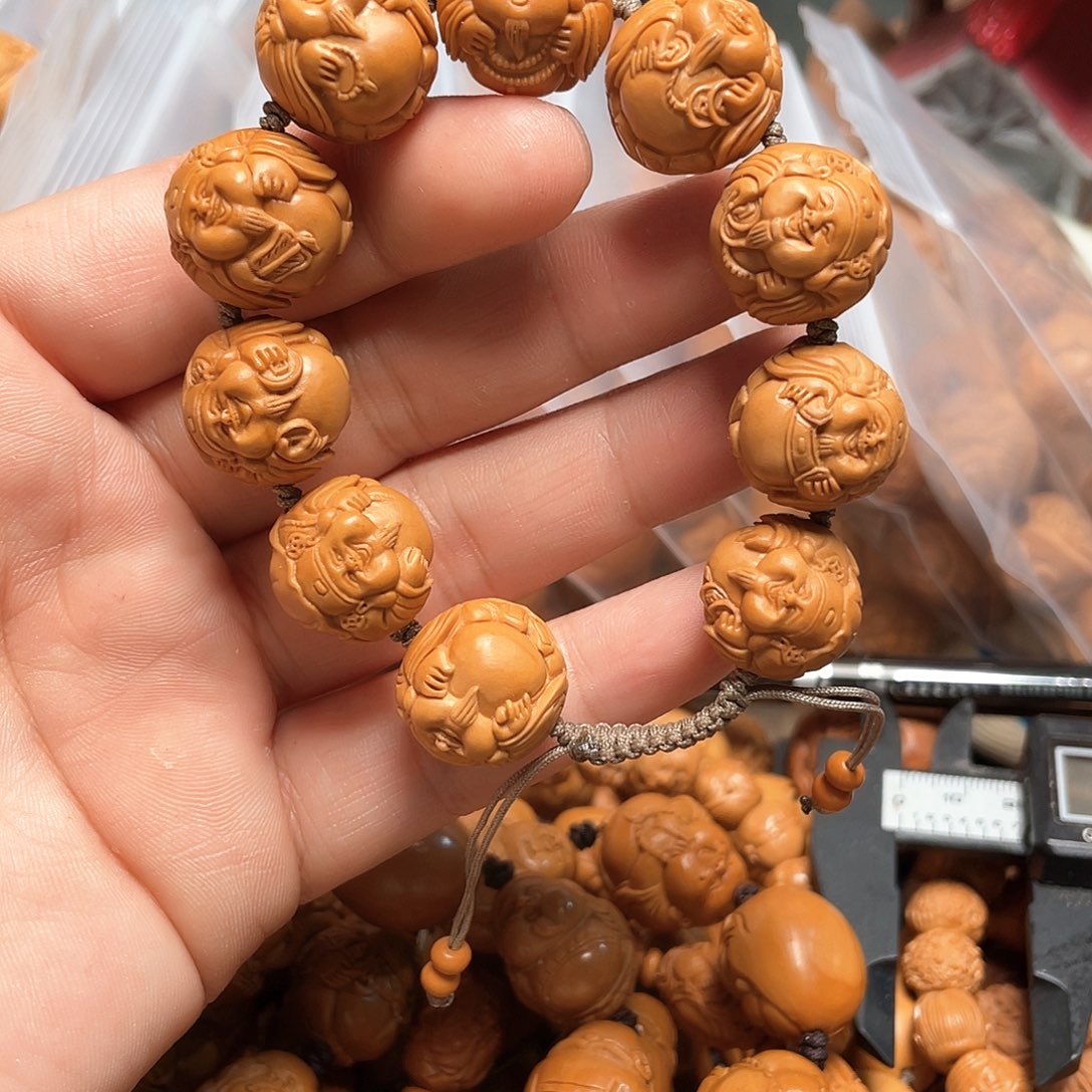 橄榄核手串17铁核财神菏叶横财