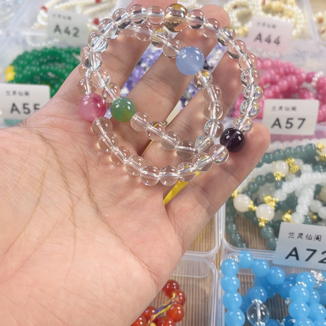 檀香紫檀（小叶紫檀）手串银S925镀金镶嵌