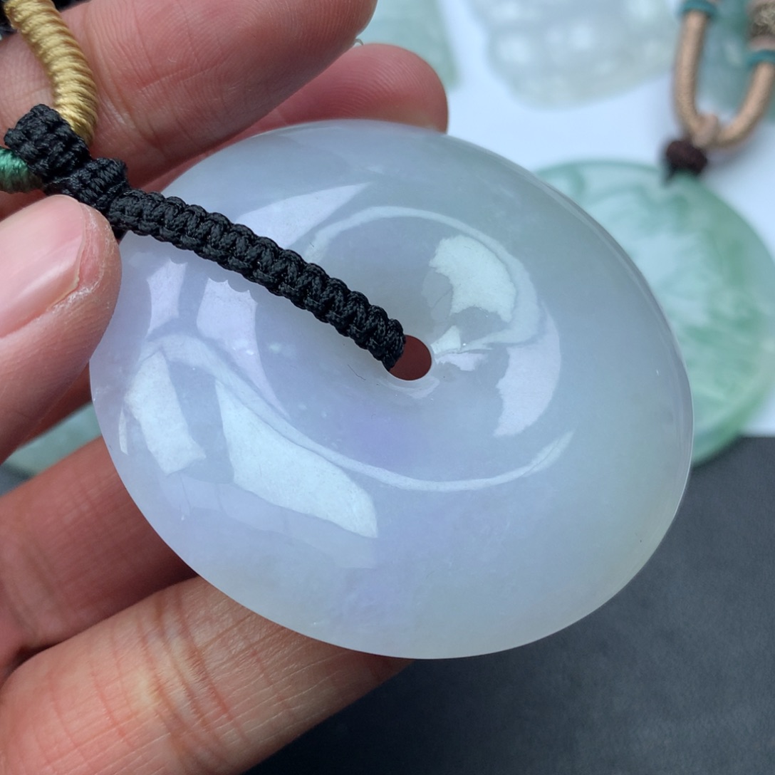 翡翠颈饰未镶嵌缅甸天然A货翡翠