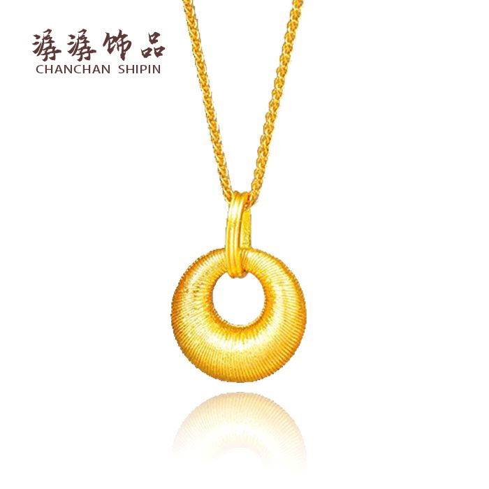 铜合金项链 【小胖陀项链】高级复古拉丝工艺古法制作毛衣链