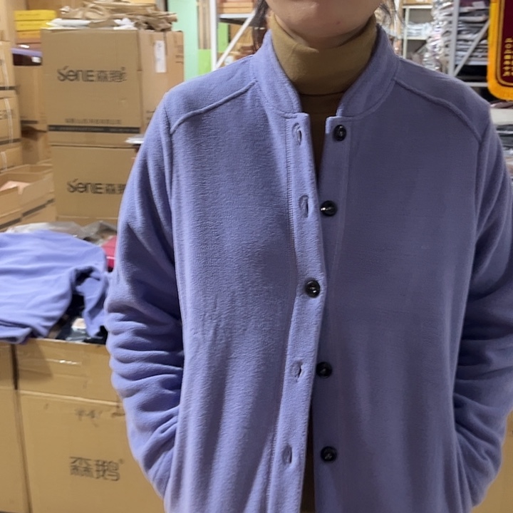 摇粒绒蓝紫175尺码开衫130斤到145斤