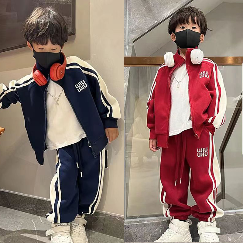 【新品上新】儿童秋冬季开衫拉链外套男女童洋气运动两件套