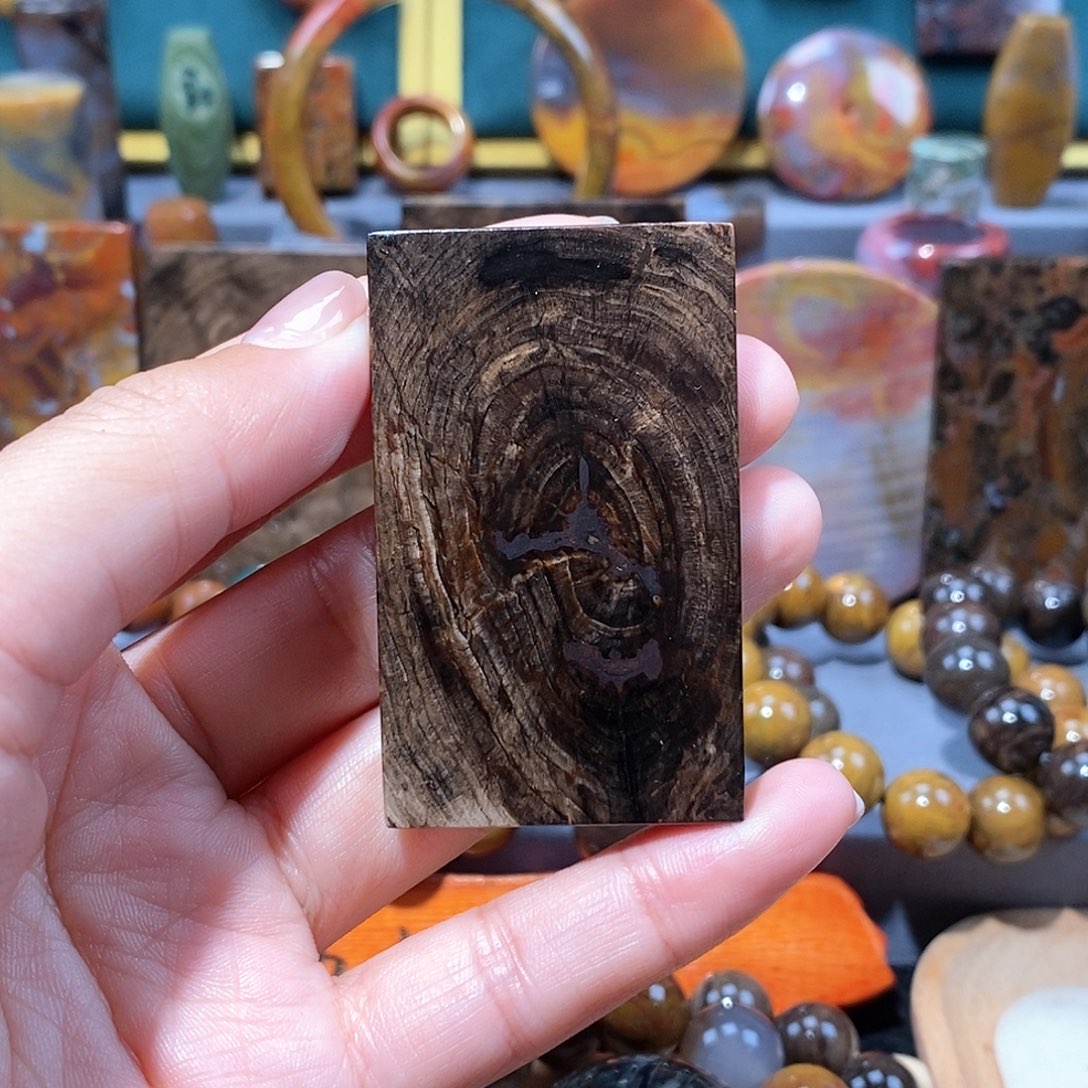 硅化玉天然北票硅化玉牌子未镶嵌齐*轩天然北票硅化玉牌子