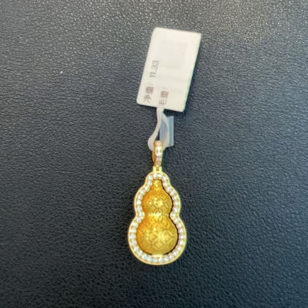 爱偲珠宝足金古法金葫芦黄金吊坠