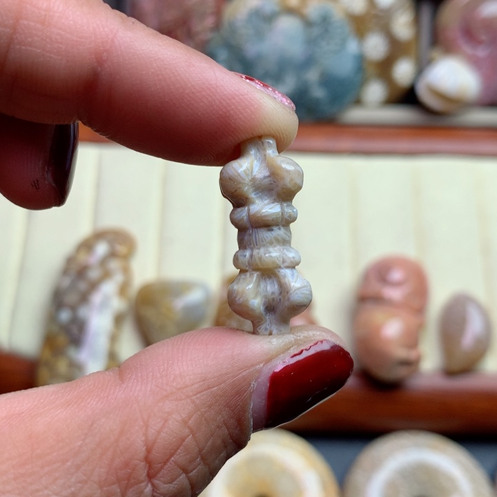 硅化珊瑚（珊瑚玉）颈饰未镶嵌