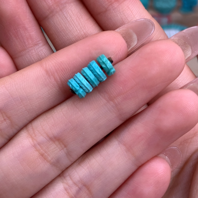 【闪购商品】绿松石羽毛扣7.5未镶嵌