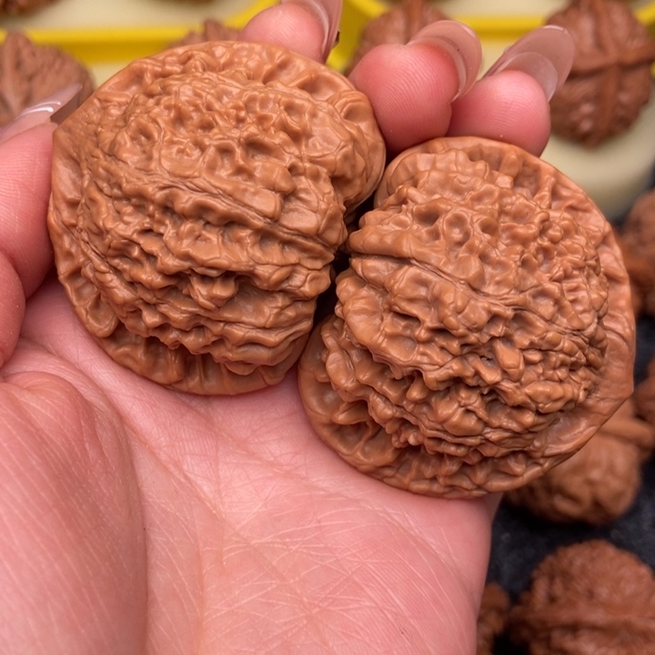 文玩核桃把件48精品老树官帽