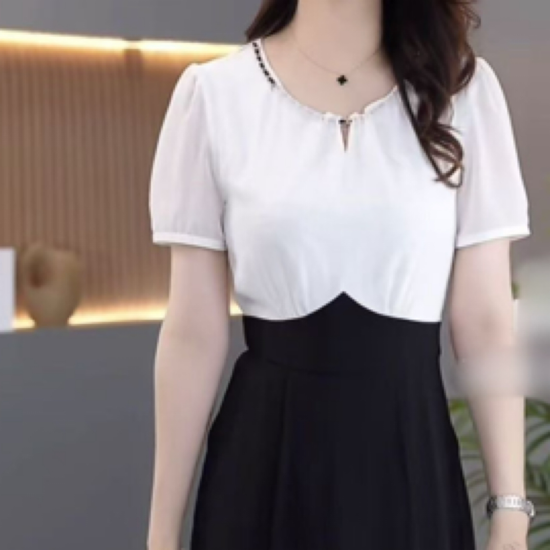 A0485默认微瑕微脏夏季新款高级气质轻奢端庄洋气高雅连衣裙