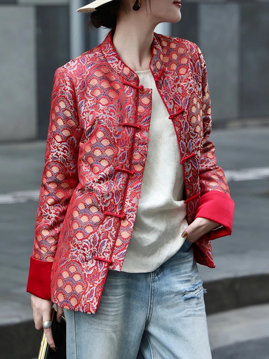 Momo2026春季新款新中式国风气质高级棉服常规长袖高级