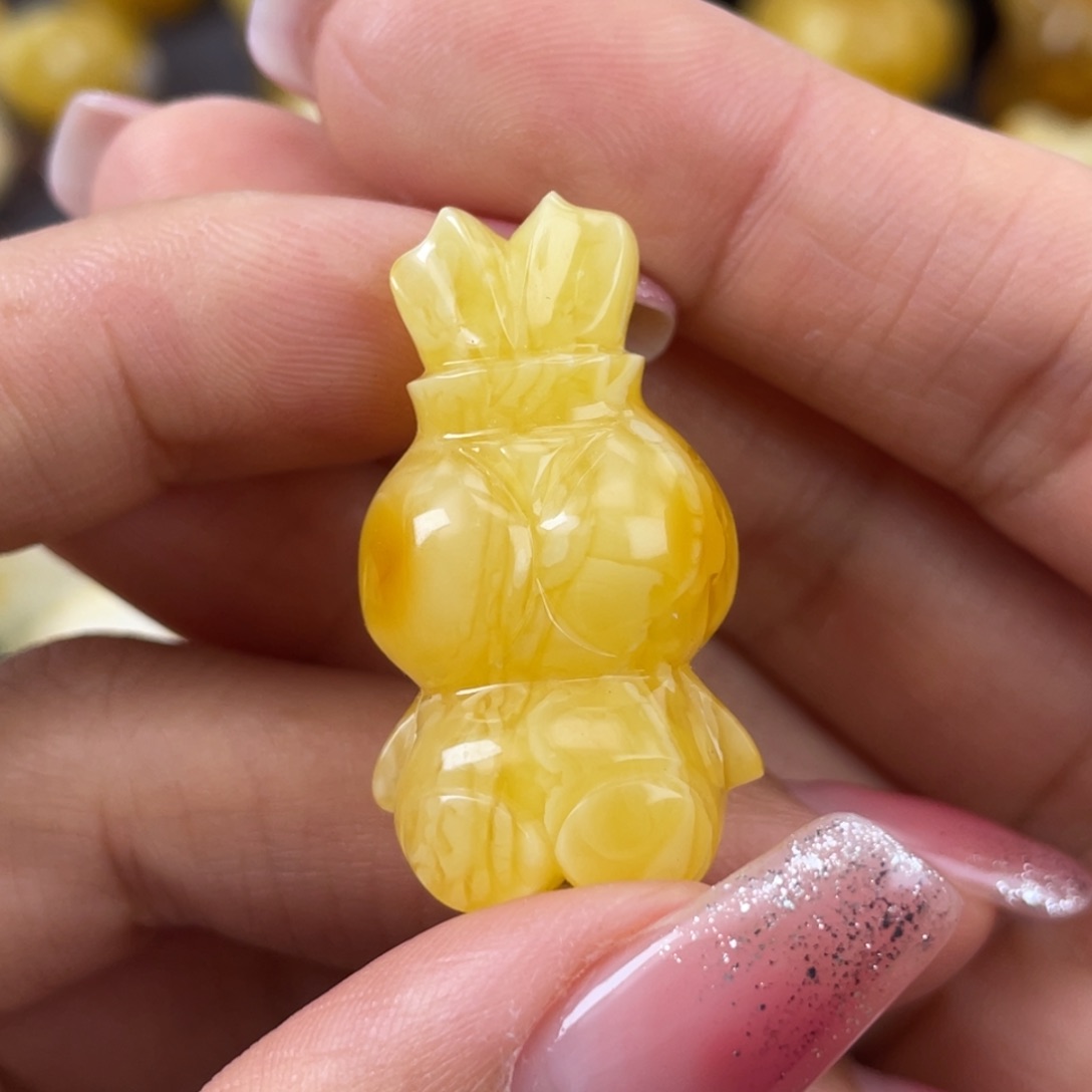 琥珀裸石未镶嵌蜜蜡