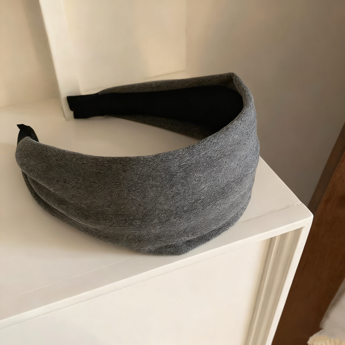 秋冬复古超软糯宽边绒面发卡发箍女2025