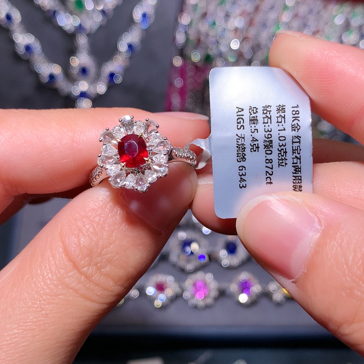 【闪购商品】红宝石戒指18K金镶嵌