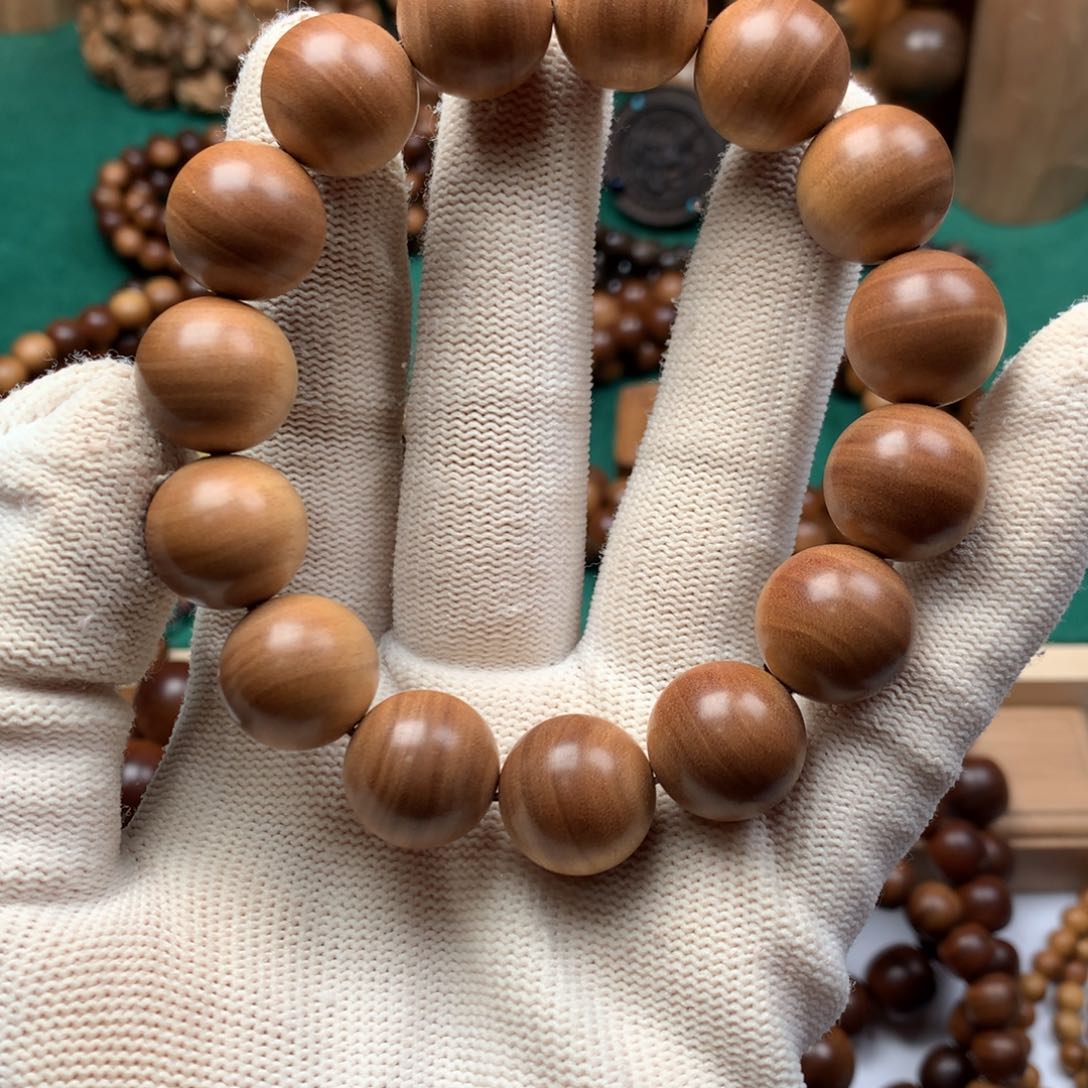 檀香木手串/手链老山檀香1.5虎皮黑肉