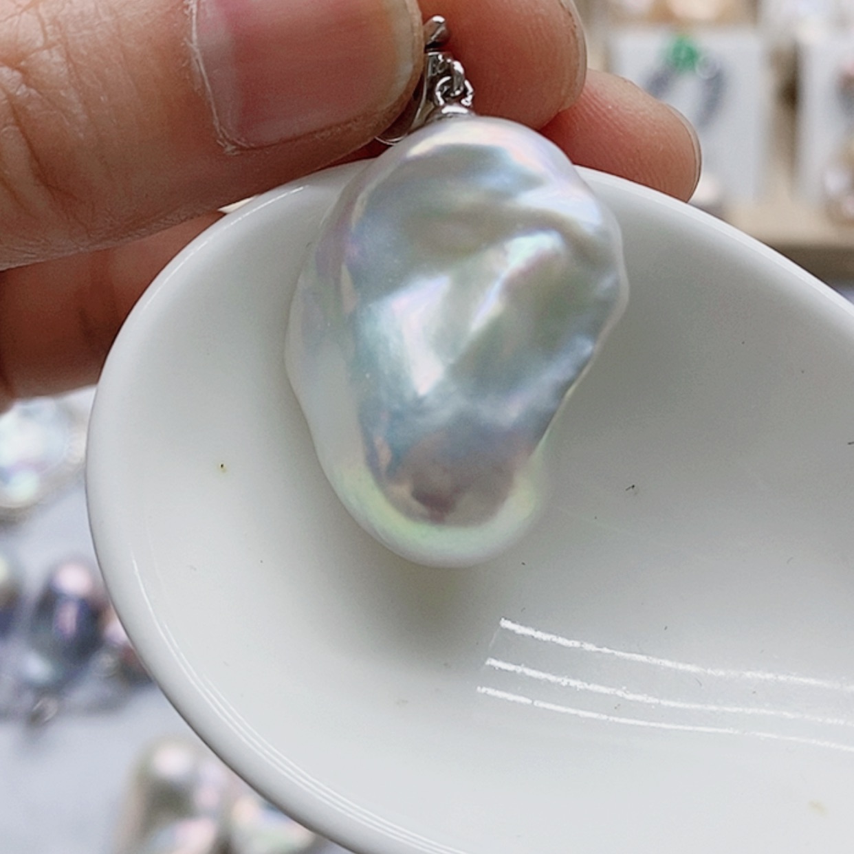 【闪购商品】淡水珍珠耳饰银S925镶嵌星***~