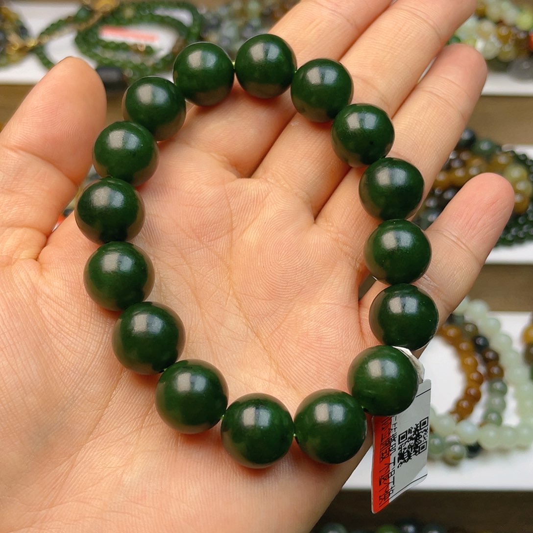 和田玉手串卡12.8未镶嵌