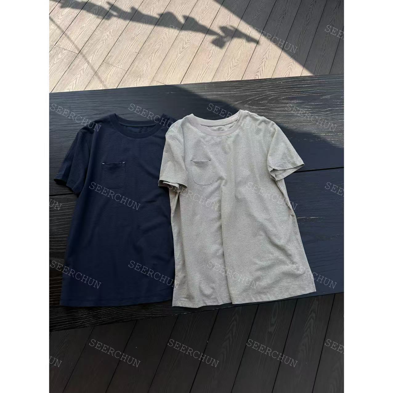 【纯纯女装】SEER CHUN高品质极简亚麻口袋T 51762