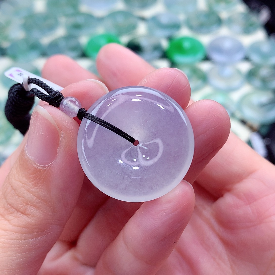 翡翠未镶嵌颈饰编号37-尺寸25.9/5.7