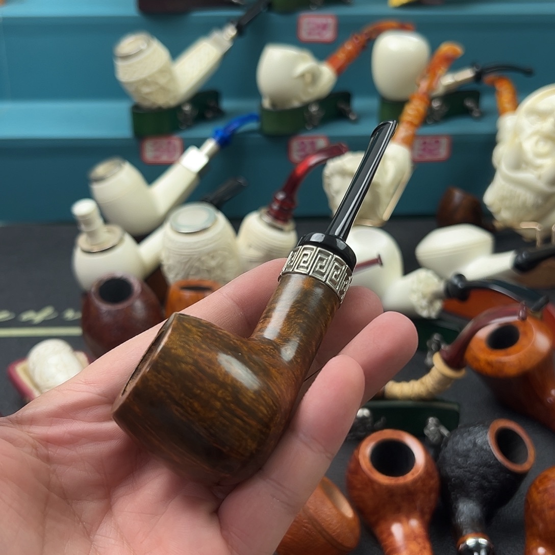 烁***金意大利石楠木烟斗