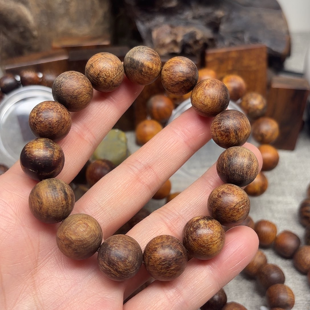 贡木印贡手链1.5圆珠