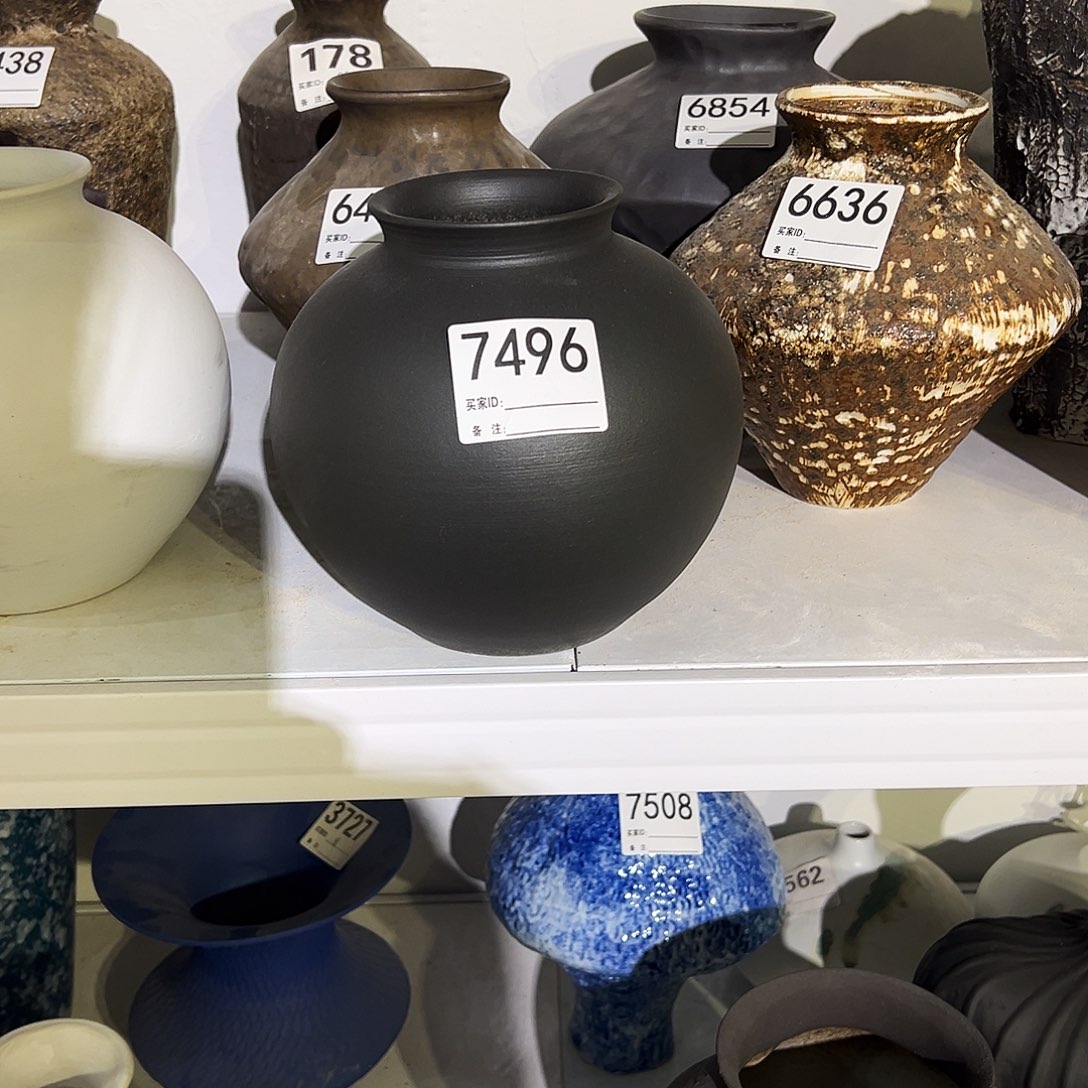 瓶7496高17口7-8陶瓷花瓶无孔