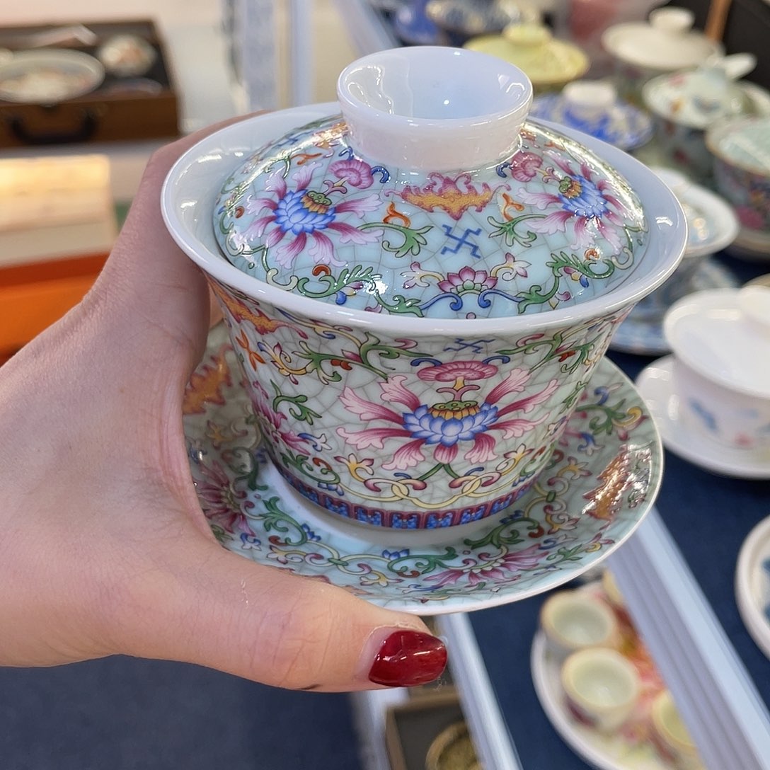 陶景德陶瓷盖碗茶具