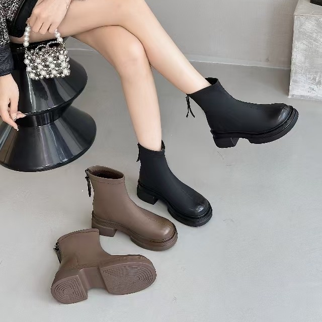 11383-3真皮加绒二棉短靴