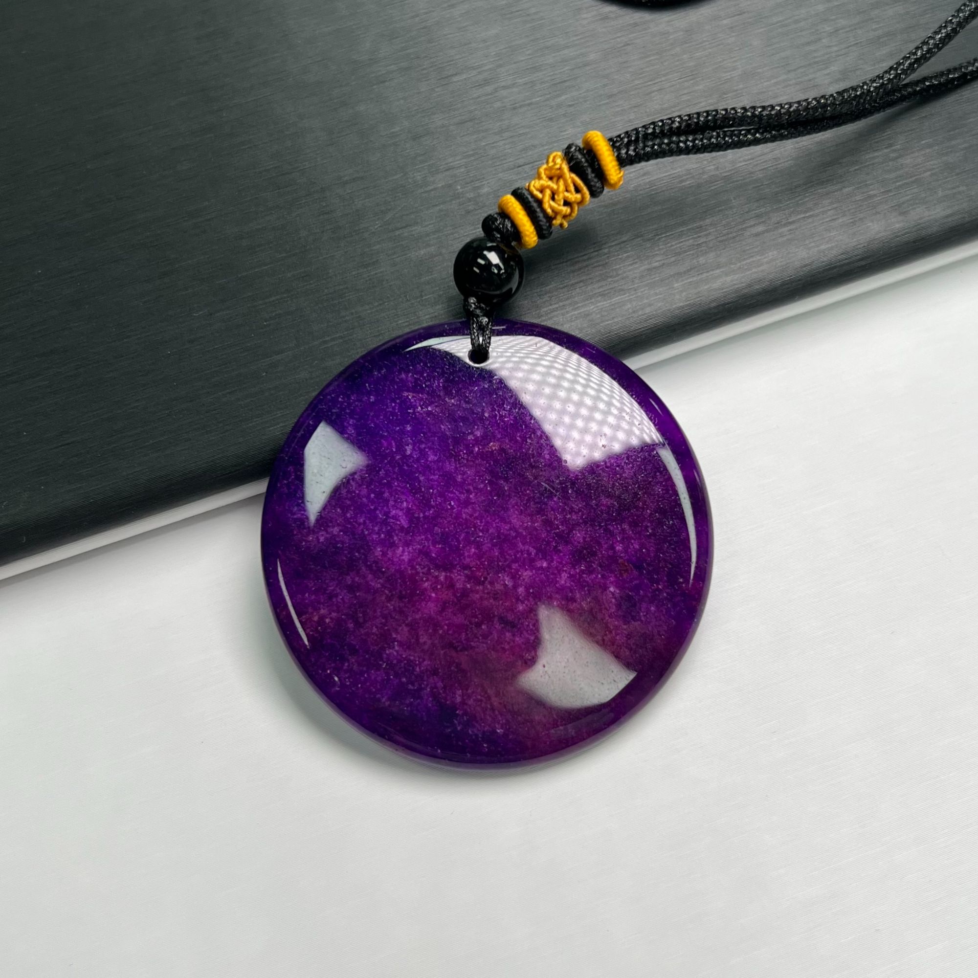 【精品】丝绒紫苏圆牌百搭款 A545